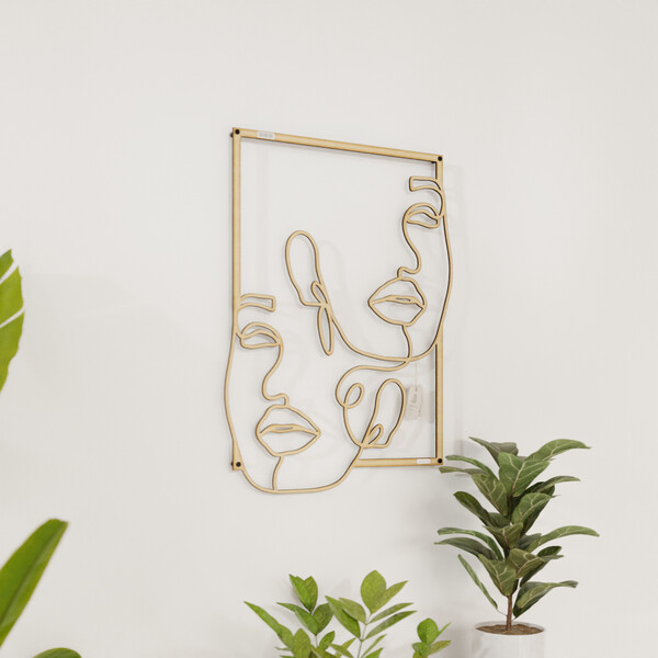 Panel dekoracyjny dwie twarze 3001024 ze sklejki brzozowej