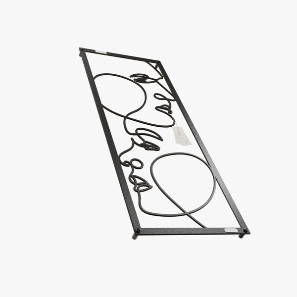 dekoracja na ścianę Panel dekoracyjny dwie twarze 3001025 czarna hdf