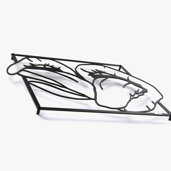 Panel dekoracyjny języki 3001028 z czarnej matowej płyty