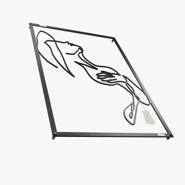 dekoracja na ścianę Panel dekoracyjny kobieta 3001033 czarna hdf