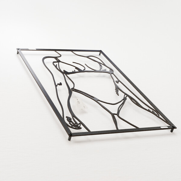 3001036 pięknie wycięte laserem Panel dekoracyjny kobiece bikini  z czarnej płyty