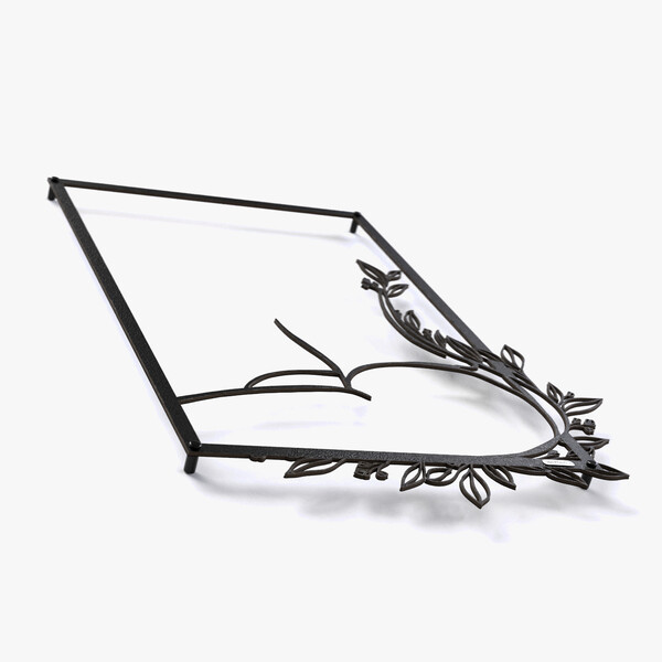 Panel dekoracyjny kobieta w kwiatach 3001042 z czarnej matowej płyty