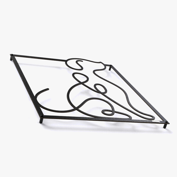 Panel dekoracyjny piesek 3001047 z czarnej matowej płyty