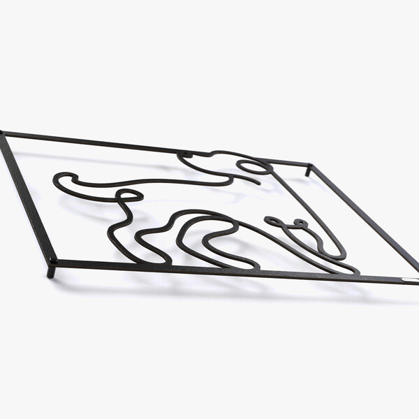 Panel dekoracyjny piesek 3001048 z czarnej matowej płyty