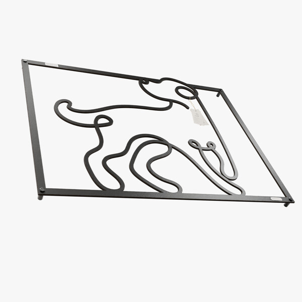 dekoracja na ścianę Panel dekoracyjny piesek 3001048 czarna hdf