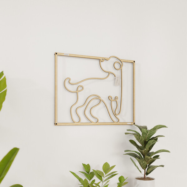 Panel dekoracyjny piesek 3001048 ze sklejki brzozowej