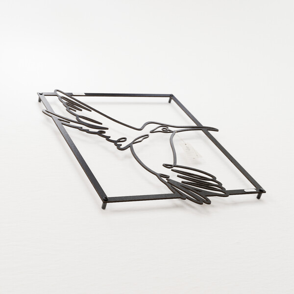 3001052 pięknie wycięte laserem Panel dekoracyjny koliber  z czarnej płyty