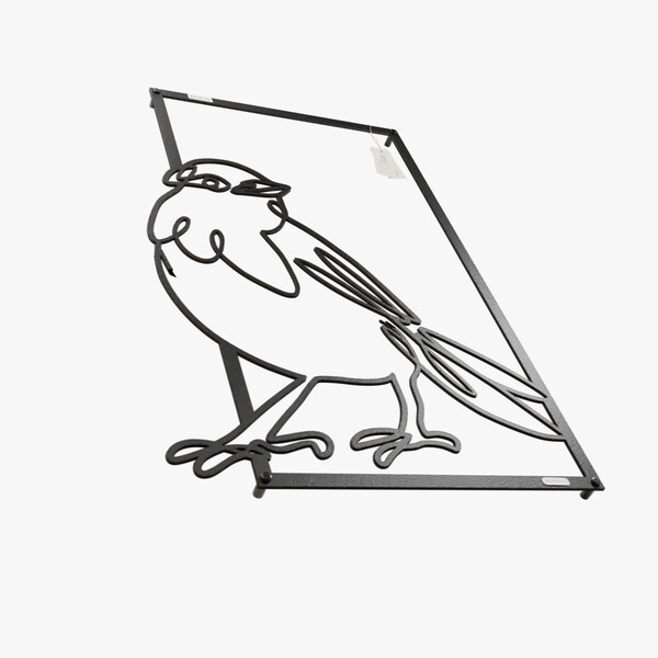 dekoracja na ścianę Panel dekoracyjny ptaszek 3001054 czarna hdf