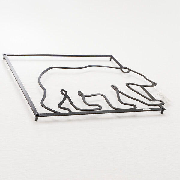 3001062 pięknie wycięte laserem Panel dekoracyjny niedźwiedź  z czarnej płyty