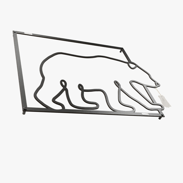 dekoracja na ścianę Panel dekoracyjny niedźwiedź 3001062 czarna hdf