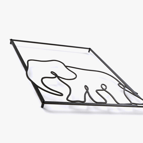 Panel dekoracyjny słonik 3001063 z czarnej matowej płyty