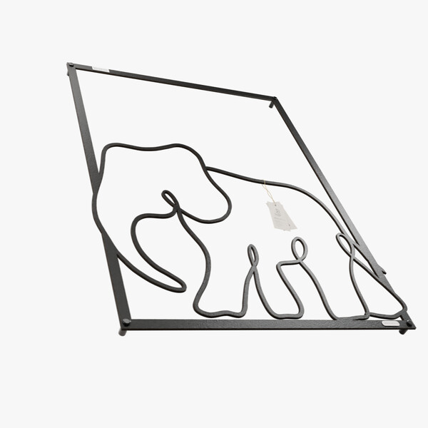 dekoracja na ścianę Panel dekoracyjny słonik 3001063 czarna hdf