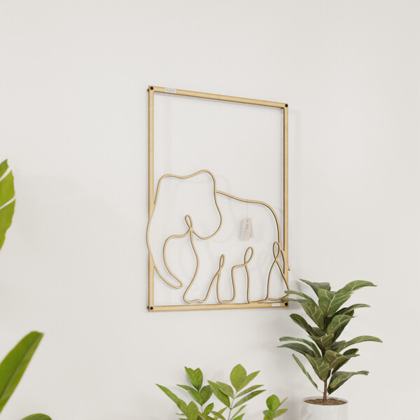 Panel dekoracyjny słonik 3001063 ze sklejki brzozowej