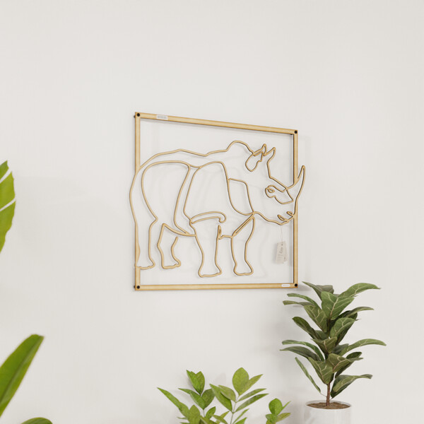 Panel dekoracyjny nosorożec 3001065 ze sklejki brzozowej