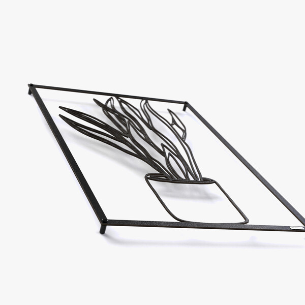 Panel dekoracyjny wężownica 3001076 z czarnej matowej płyty