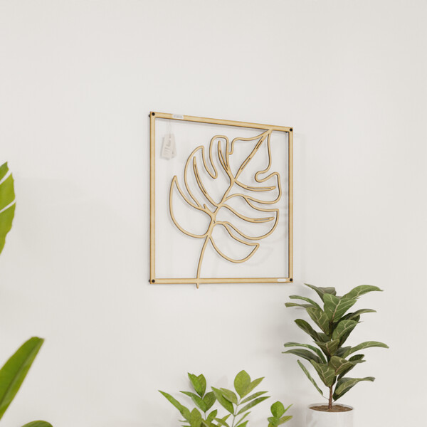 Panel dekoracyjny monstera 3001089 ze sklejki brzozowej