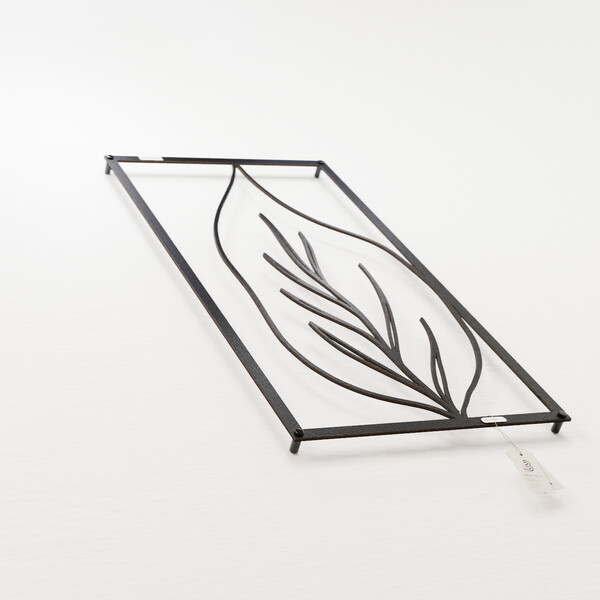 3001107 pięknie wycięte laserem Panel dekoracyjny liść  z czarnej płyty