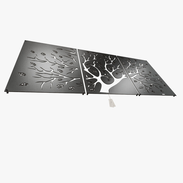 dekoracja na ścianę Tryptyk panele dekoracyjne drzewo 3001127 czarna hdf