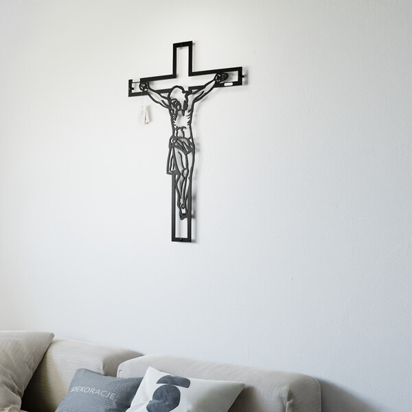 3001148 pięknie wycięte laserem Panel dekoracyjny Jezus na krzyżu  zdjęcie 3