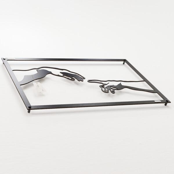 3001150 pięknie wycięte laserem Panel dekoracyjny dłonie  z czarnej płyty