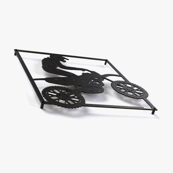 Panel dekoracyjny motocykl 3001153 z czarnej matowej płyty