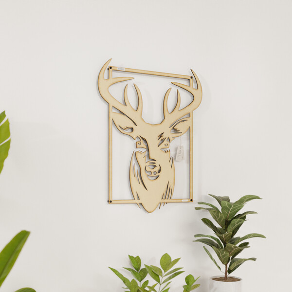 Panel dekoracyjny jeleń 3001156 ze sklejki brzozowej