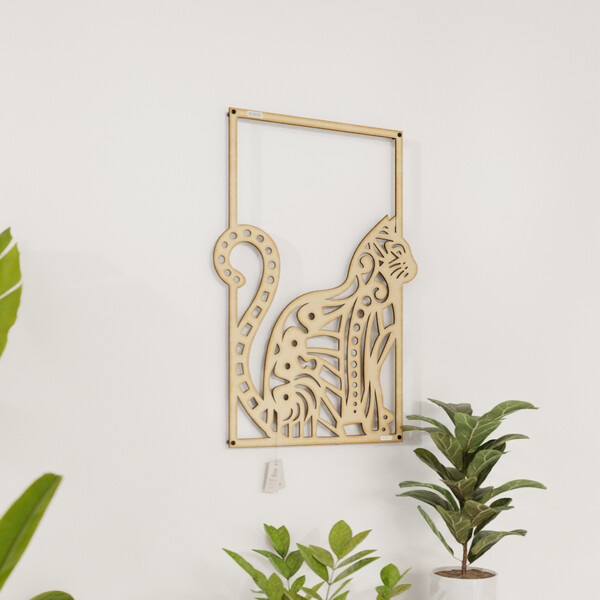 Panel dekoracyjny kotek 3001158 ze sklejki brzozowej