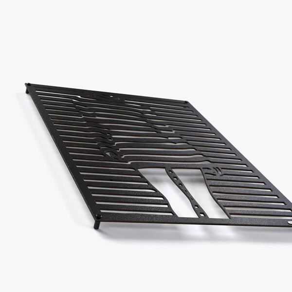 Panel dekoracyjny kobieta w pasy 3001162 z czarnej matowej płyty