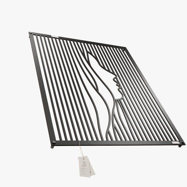 dekoracja na ścianę Panel ażurowy kobieta 3001163 czarna hdf