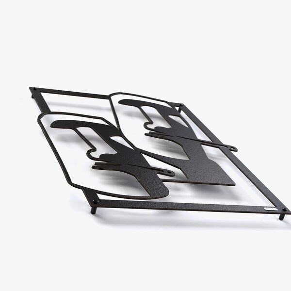 Panel dekoracyjny fajki 3001167 z czarnej matowej płyty