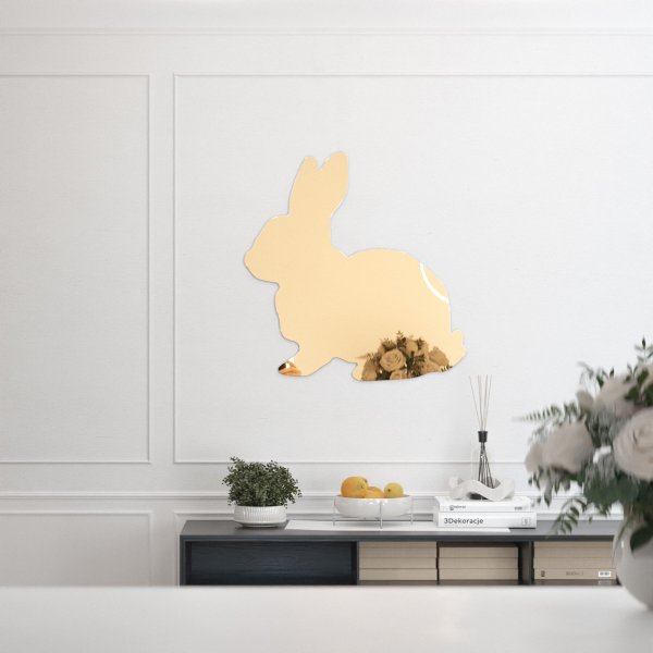 Lustro akrylowe Zając Dekoracja ścienna - lustro 