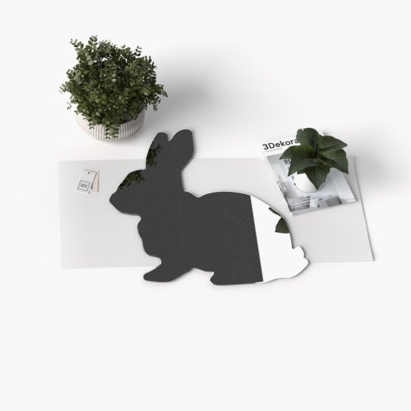 Lustro akrylowe Zając Lustro akrylowe Zając dekoracyjne lustro na ścianę