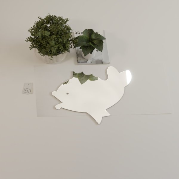 Lustro akrylowe ryba Lustro akrylowe ryba dekoracyjne lustro na ścianę