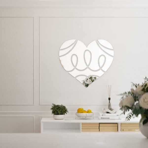 Lustro akrylowe serce Dekoracja ścienna - lustro 