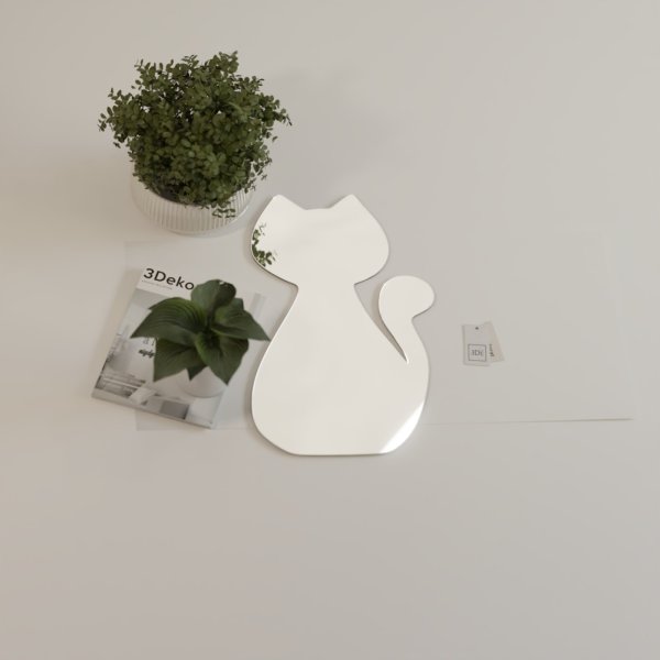 Lustro akrylowe kotek Lustro akrylowe kotek dekoracyjne lustro na ścianę