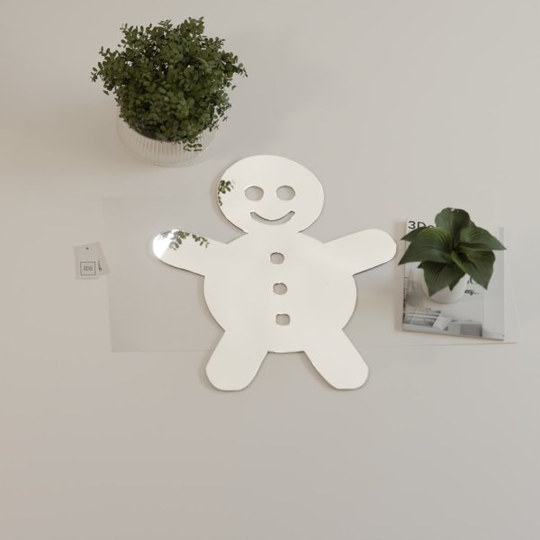 Lustro akrylowe ludzik z ciasta Lustro akrylowe ludzik z ciasta dekoracyjne lustro na ścianę