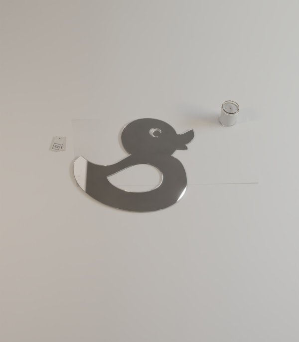 Lustro akrylowe kaczuszka Lustro akrylowe kaczuszka dekoracyjne lustro na ścianę