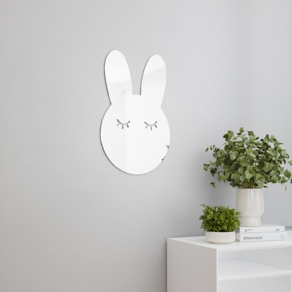 Lustro akrylowe króliczek dekoracyjne lustro na ścianę