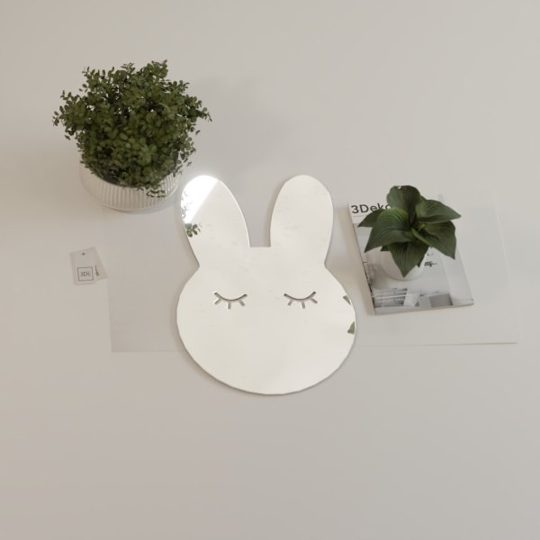 Lustro akrylowe króliczek Lustro akrylowe króliczek dekoracyjne lustro na ścianę