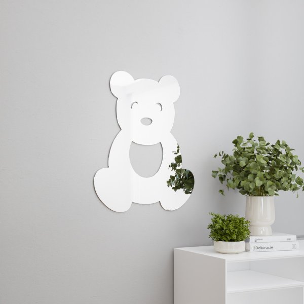 Lustro akrylowe misiu dekoracyjne lustro na ścianę