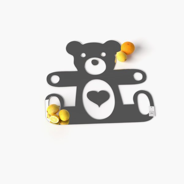 Lustro akrylowe miś z sercem dekoracyjne lustro na ścianę