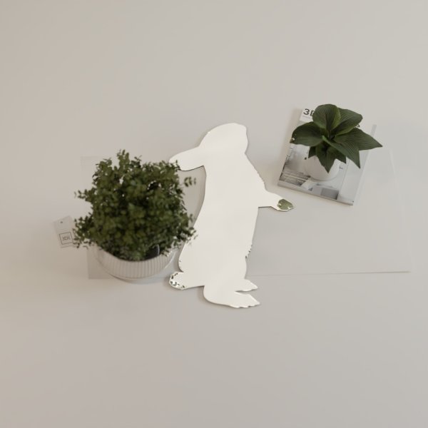 Lustro akrylowe króliczek Lustro akrylowe króliczek dekoracyjne lustro na ścianę